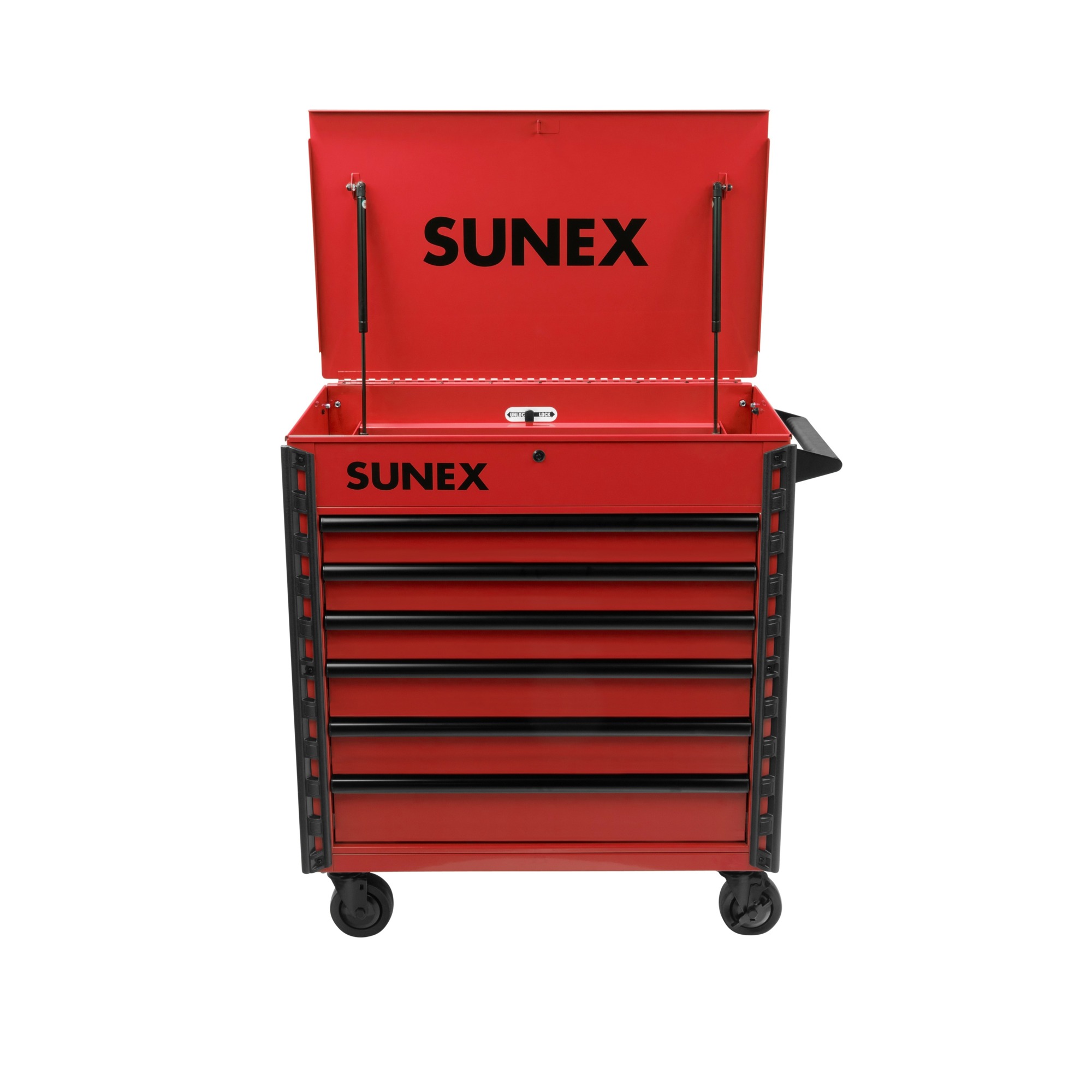 SUNEX TOOLS, Model #8056FDR, Premium Full Drawer Service Cart - Red